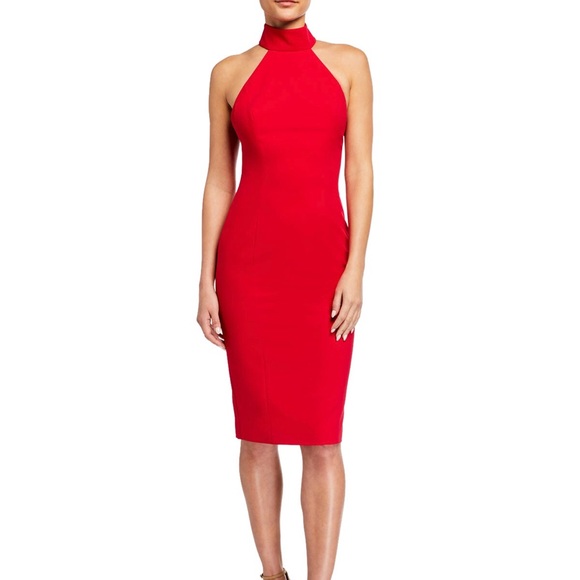 JAYGODFREY Dresses & Skirts - Jay Godfrey Red Soori Cutout Halter Dress sz 4